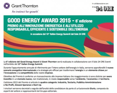 Good Energy Award 2015